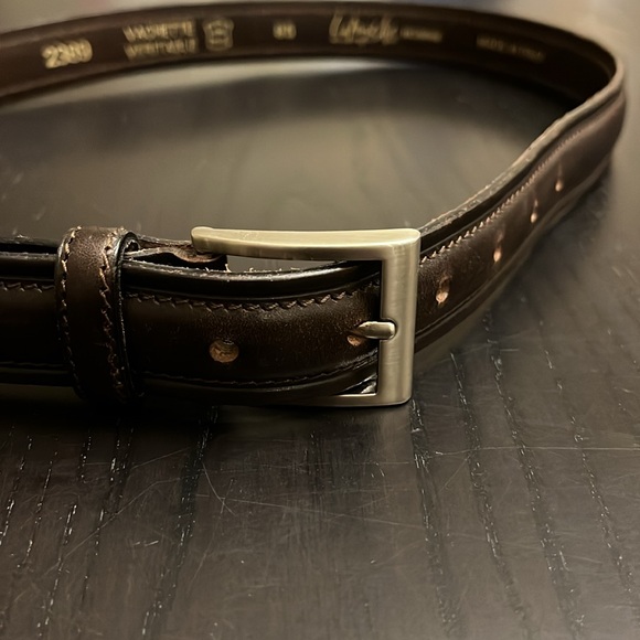 Vintage Lafayette 148 Homme Men’s Leather Made in Italy Belt - Picture 3 of 10